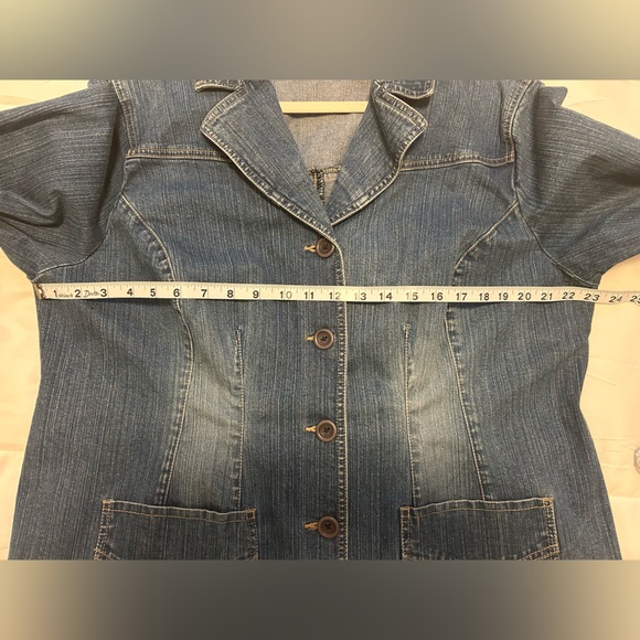 Covington Dark Blue Denim Blazer, Jean Jacket, Size 18W - Picture 9 of 11